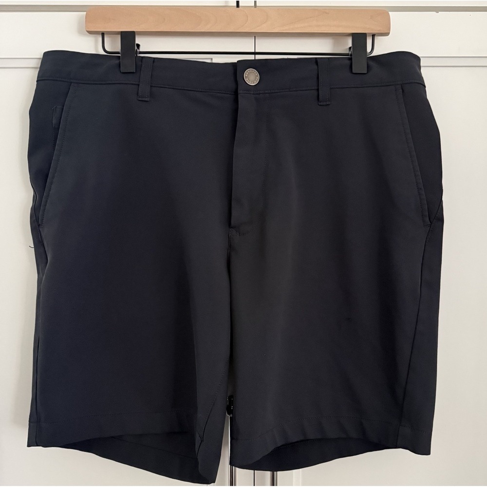 Bonobos Golf Shorts Mens 34 Black 8in Inseam Flat Front Zip Pocket